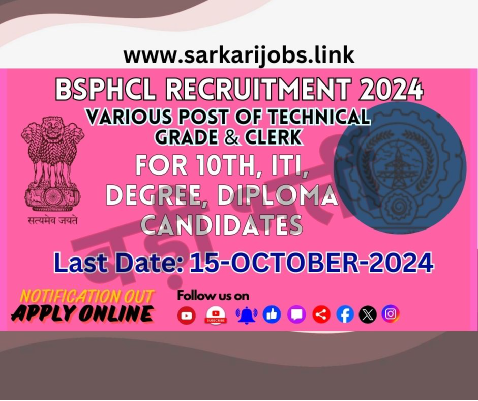 BSPHCL Recruitment 2024 for 4016 Various Posts