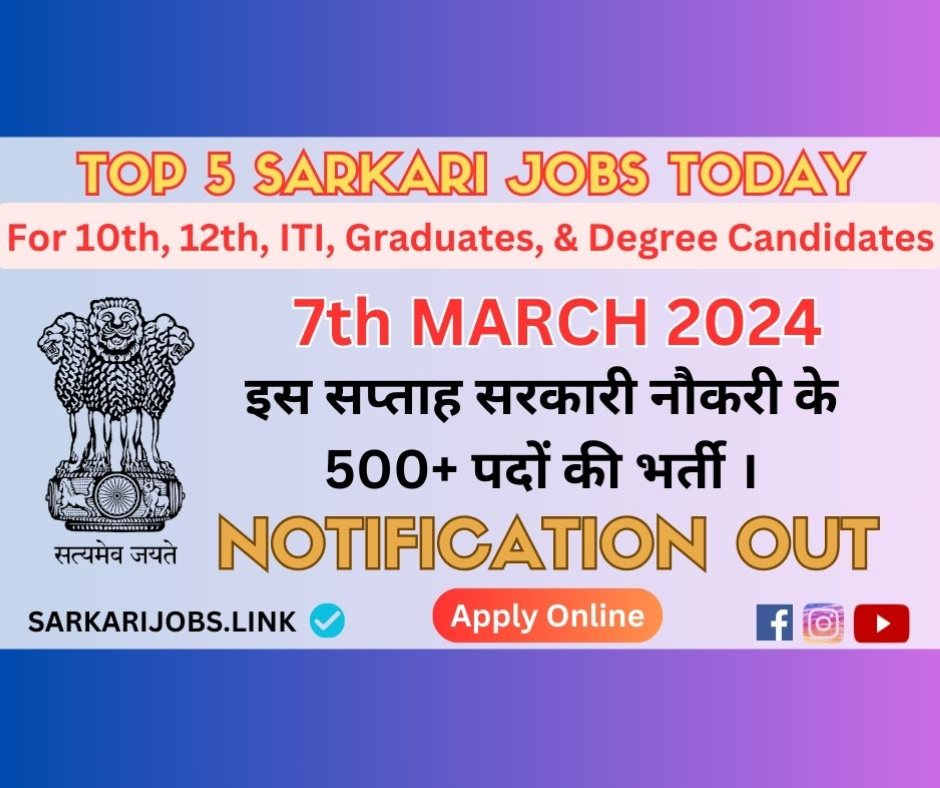Top Vacancies Today 7th March 2024